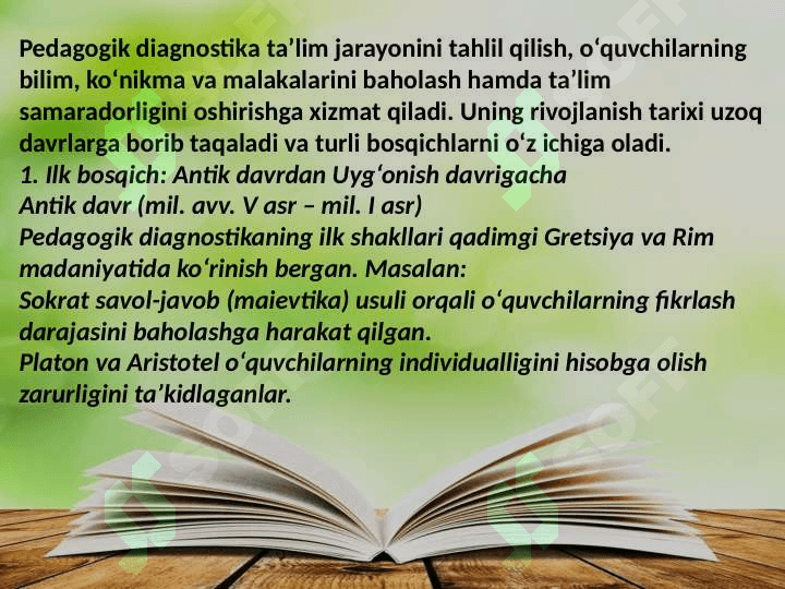 Pedagogika diagnostikaning predmeti va tarixiy rivoji 3