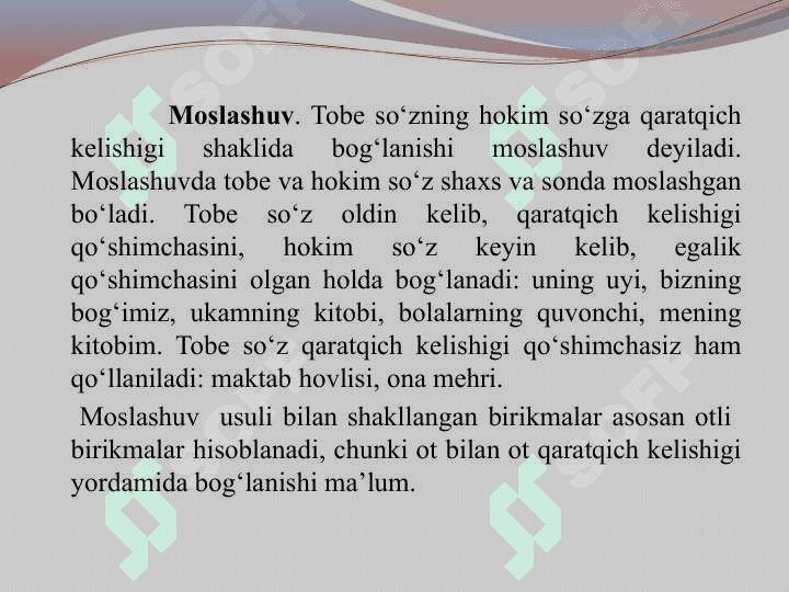 SO‘Z BIRIKMASI SINTAKSISI 7