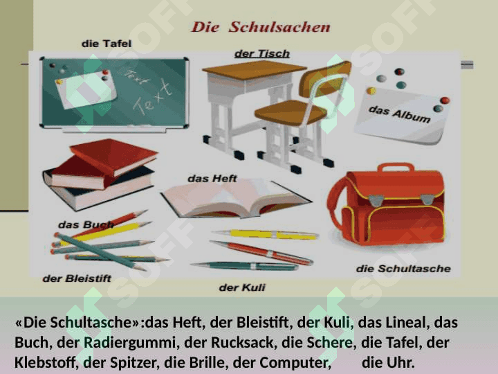 Die Schulsachen 2