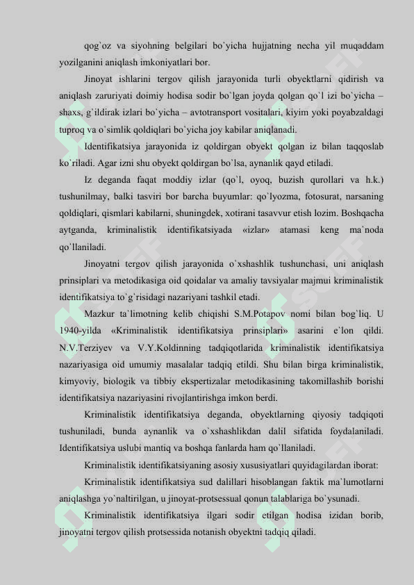 Kriminalistik identifikatsiya 3