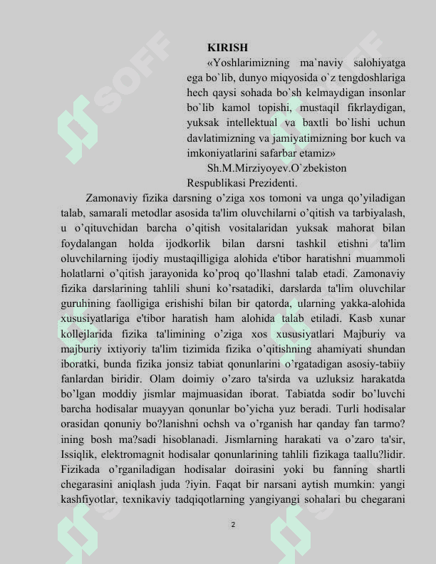 CHIZIQLI OPTIKA ASOSLARI . YORUG’LIK BOSIMI . Doppler effekti 2