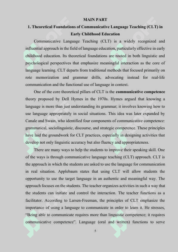 The role off Instructional Materials Communicative Language Teaching in English Language Teaching at an Early Age 5