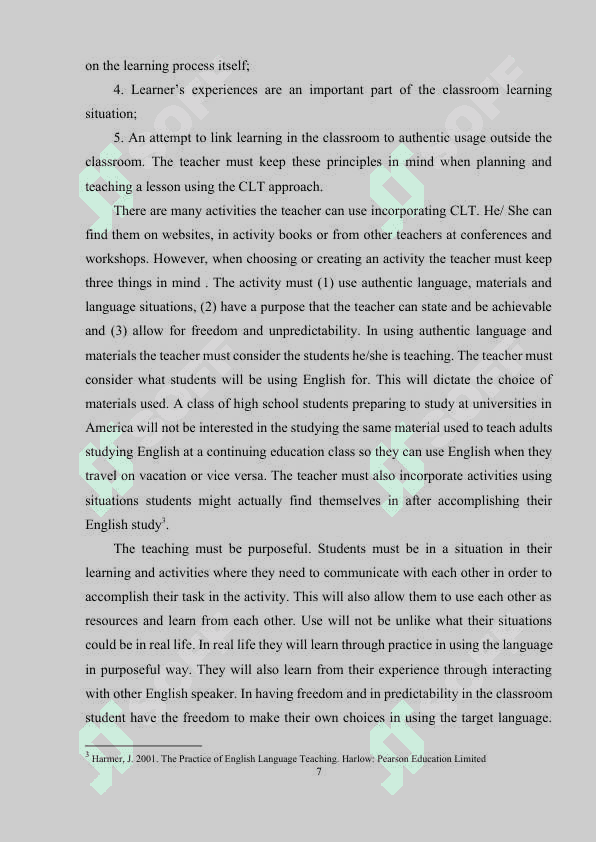 The role off Instructional Materials Communicative Language Teaching in English Language Teaching at an Early Age 7