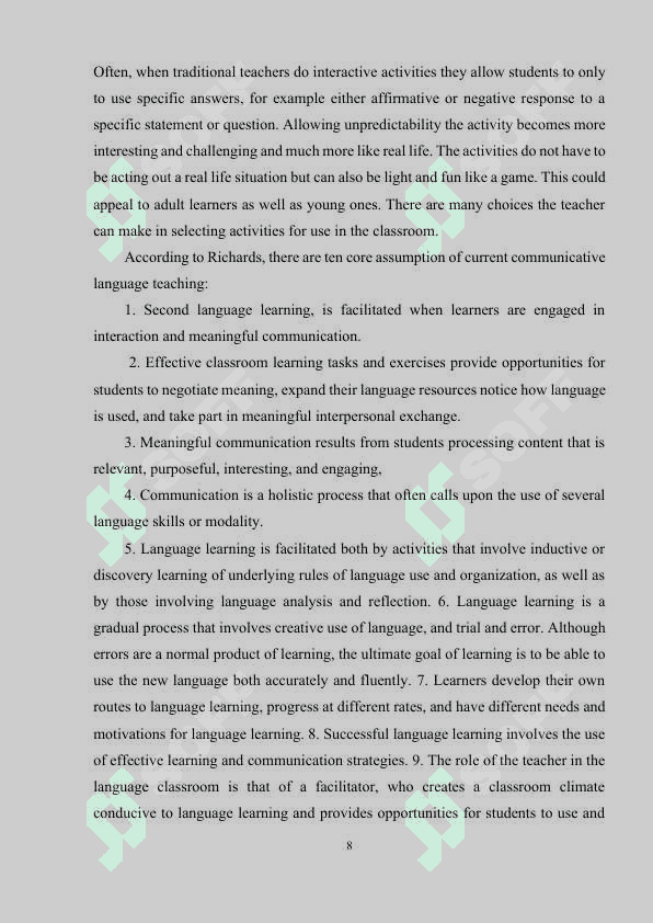 The role off Instructional Materials Communicative Language Teaching in English Language Teaching at an Early Age 8