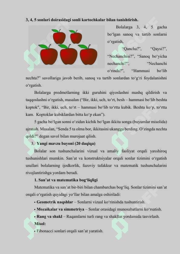 San’at va konstruktsiyalar orqali sonlar tizimini o‘rganish 4