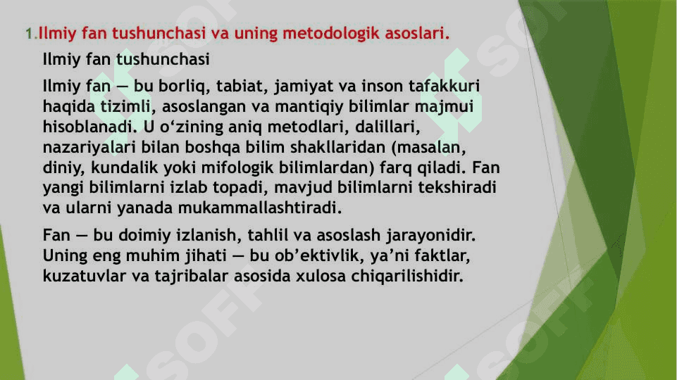 Zamonaviy dunyoda fanning o’rni va roli pptx 4