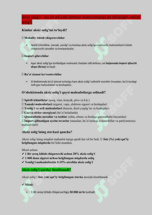 Soliq va soliqlar turlari bo’ycha ma’lumotlar pptx 5