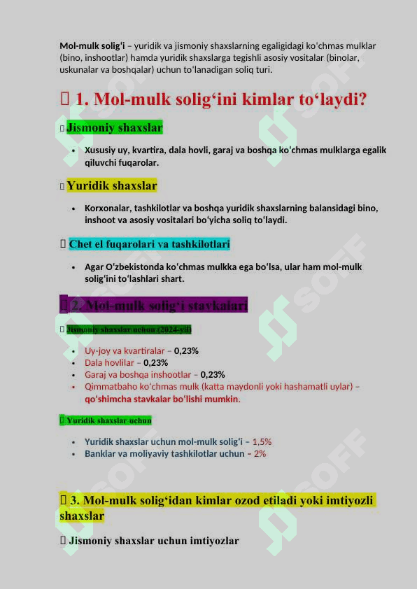 Soliq va soliqlar turlari bo’ycha ma’lumotlar pptx 8