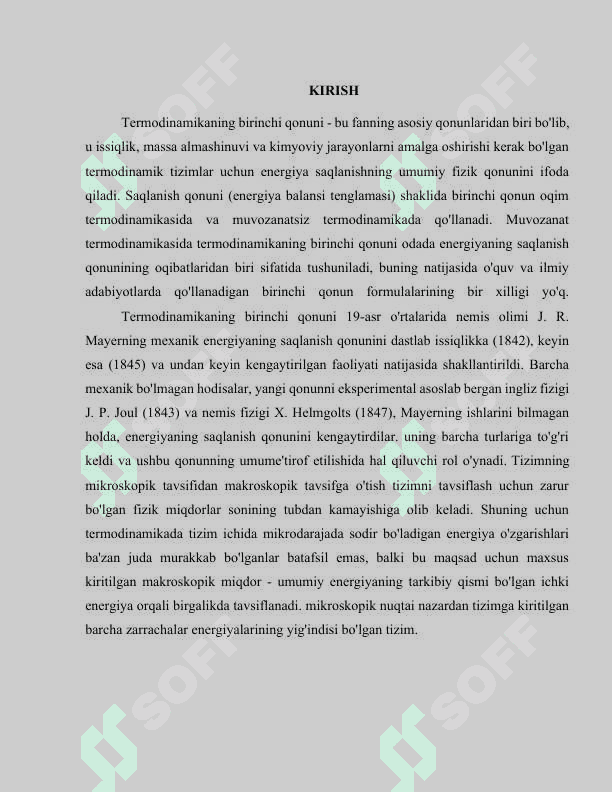 Termodinamikaning birinchi qonuni va uning turli izojarayonlarga tadbiqi 3