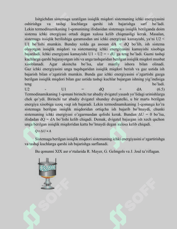 Termodinamikaning birinchi qonuni va uning turli izojarayonlarga tadbiqi 7