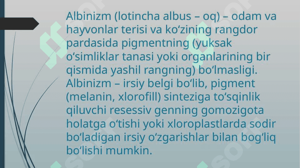 Albinizm kasalligi 3