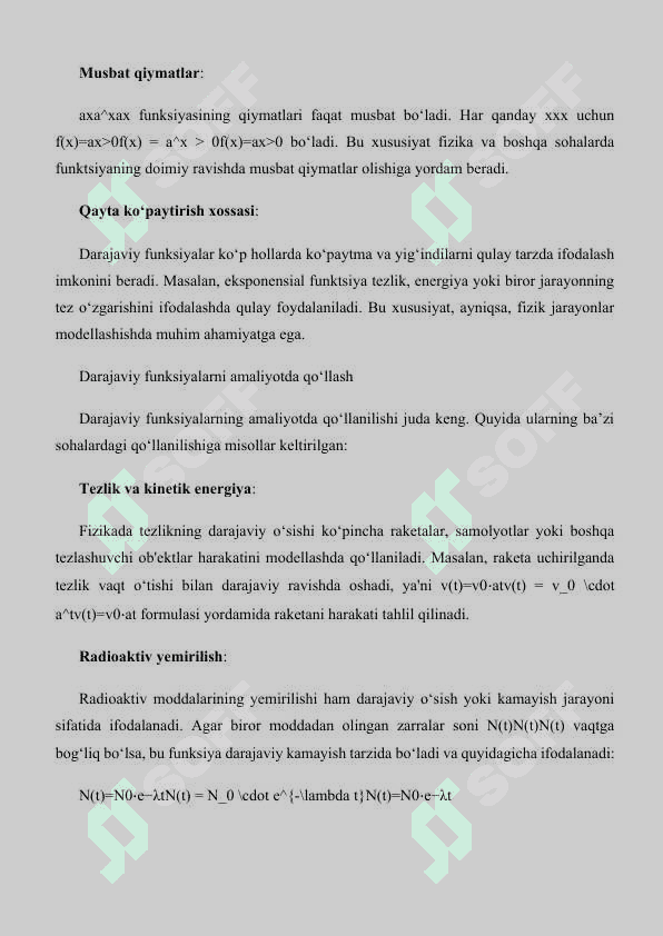 Tez darajaga oshirish masalasi 8