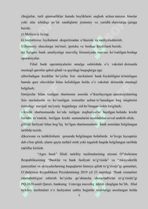 Agro bank amaliyot hisoboti Termiz shahri 5
