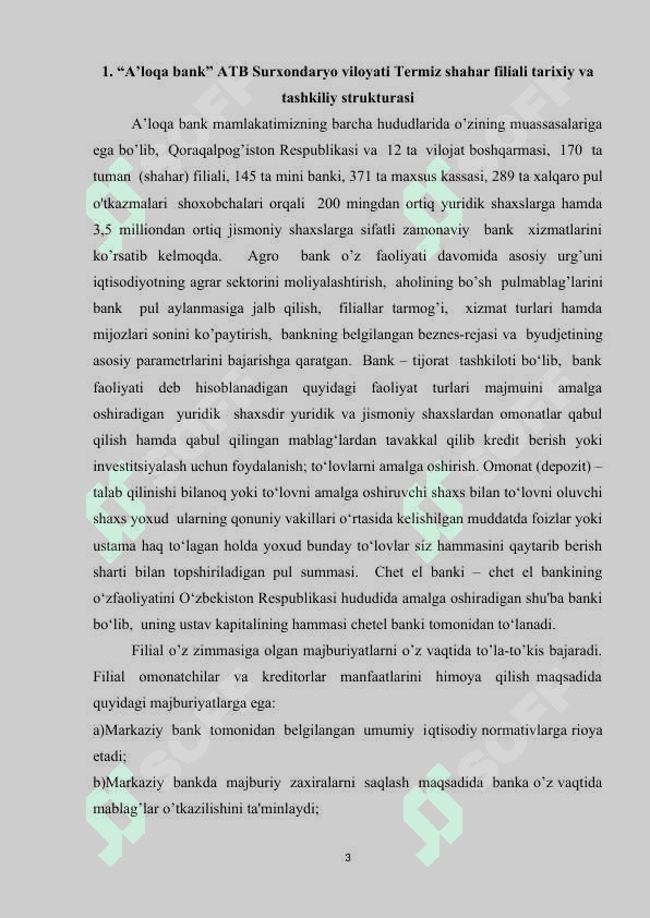 A'loqa bank amaliyot hisoboti termiz shahri 3
