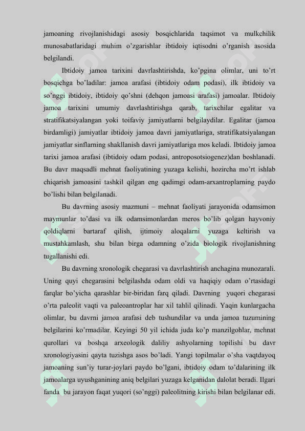 IBTIDOIY JAMOA DAVRI TARIXINING MANBASHUNOSLIGI VA TARIXSHUNOSLIGI 7