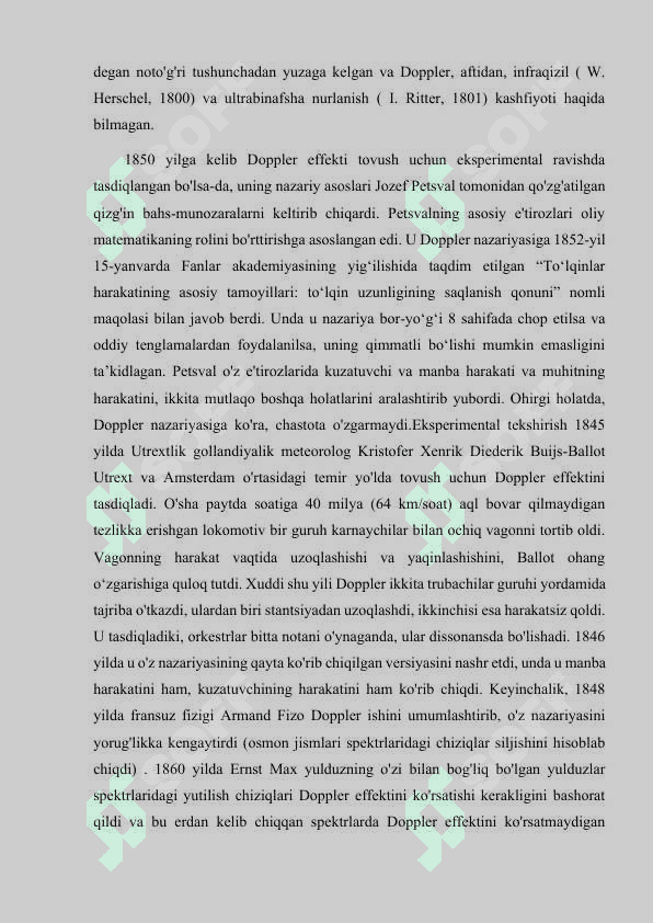 DOPLER EFFEKTI VA UNING QO’LLANILISHI 3