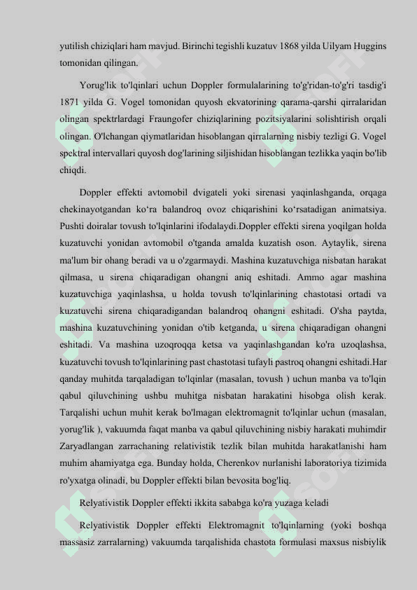 DOPLER EFFEKTI VA UNING QO’LLANILISHI 4