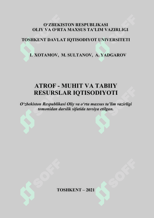 ATROF - MUHIT VA TABIIY RESURSLAR IQTISODIYOTI 2