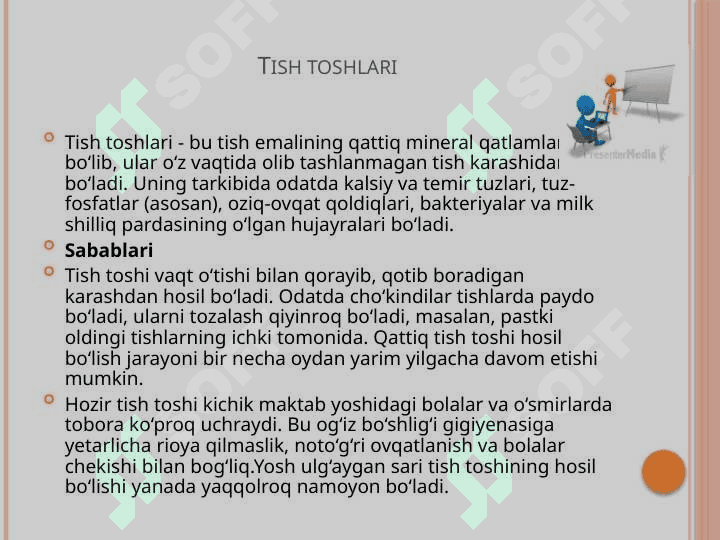 Tish karashlari, kariseogen xususiyatlarni aniqlash 3