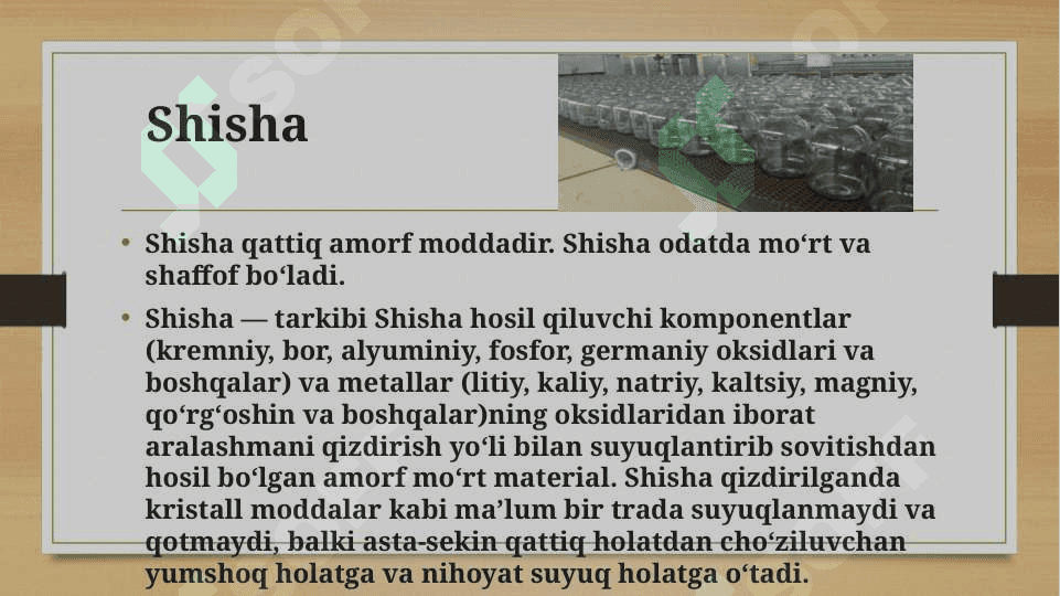 Oʻzbekistonda shisha sanoati 2