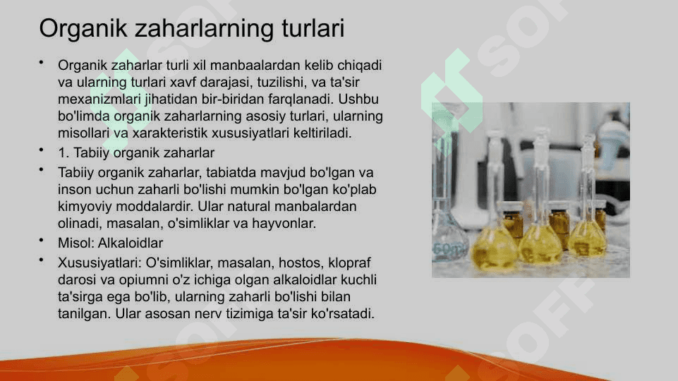 Organik zaharlarning tahlilida spektral usullarni qo`llash 6