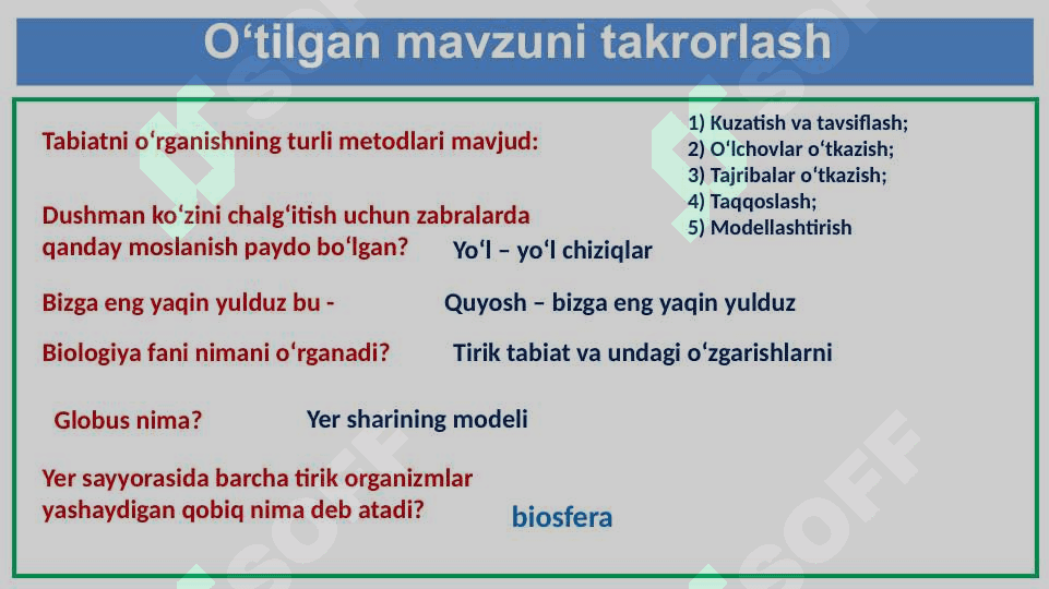MODDA TUZILISHI 2