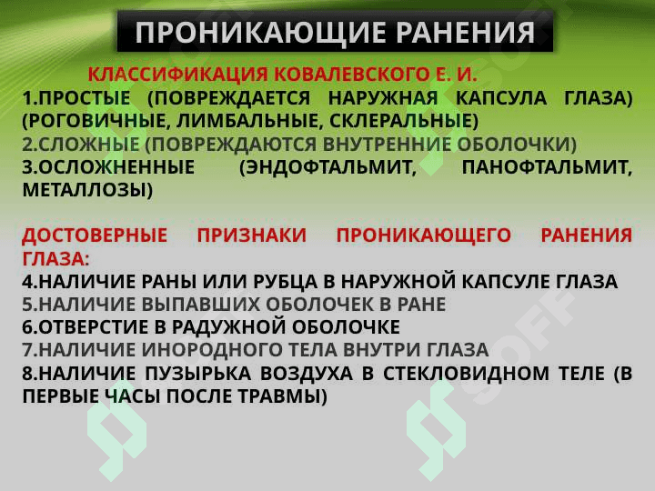 Повреждения органа зрения и придатков 3