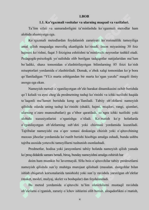 Savod o’rgatish darslarida ko’rgazmali  vositalardan foydalanish. 4