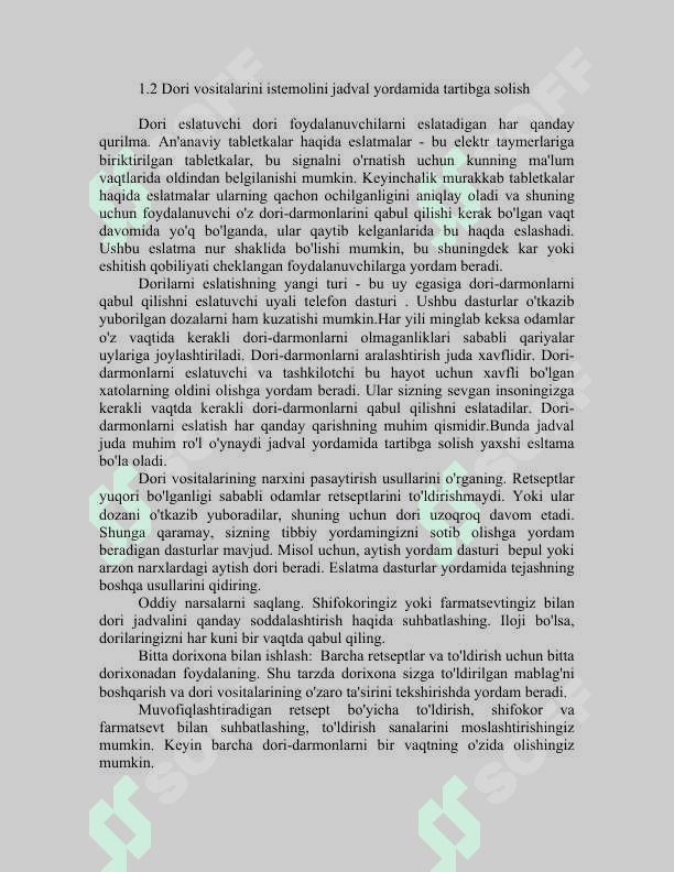 Bemorlar dori vositalarini iste’mol qilish jadvalining mobil ilovasini ishlab chiqish 4