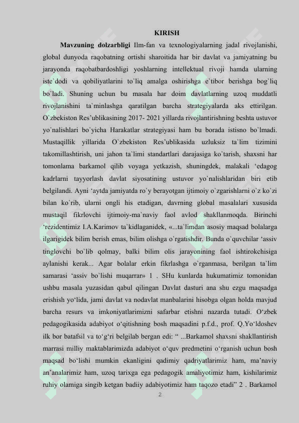 “BOSHLANG‘ICH SINFLARDA AXLOQIY TARBIYANI TASHKIL ETISHDA ERTAKLARNING O‘RNI ” 2