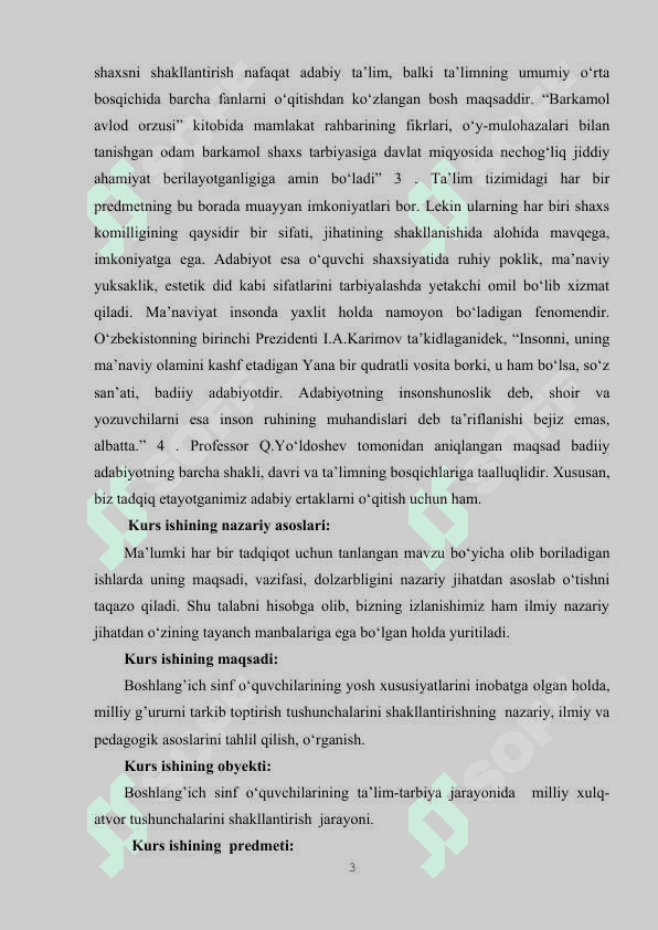 “BOSHLANG‘ICH SINFLARDA AXLOQIY TARBIYANI TASHKIL ETISHDA ERTAKLARNING O‘RNI ” 3