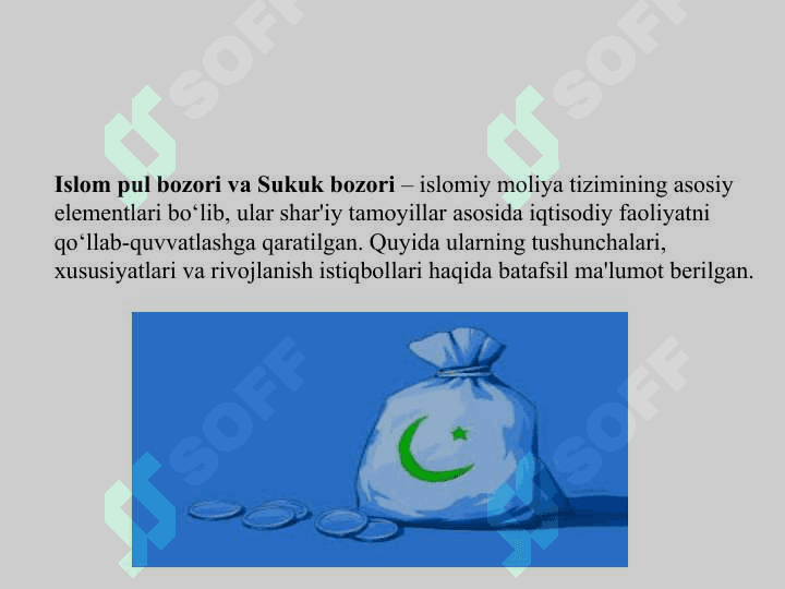 Islom pul bozori. Sukuk bozori. 2