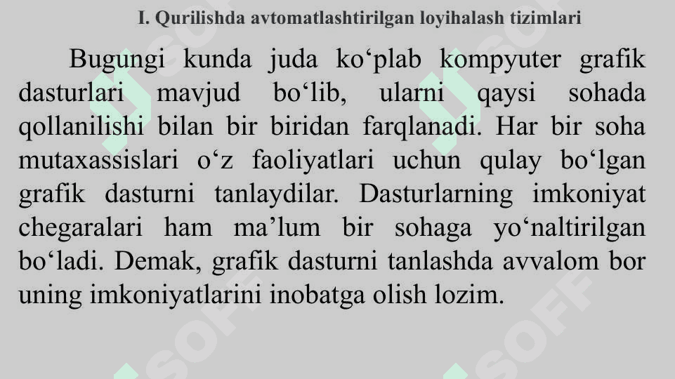QURILISHDA AVTOMATLASHTIRILGAN LOYIHALASH TIZIMLARI. 3