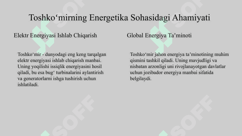 Dunyo Miqyosida Toshko'mirning Ahamiyati 3