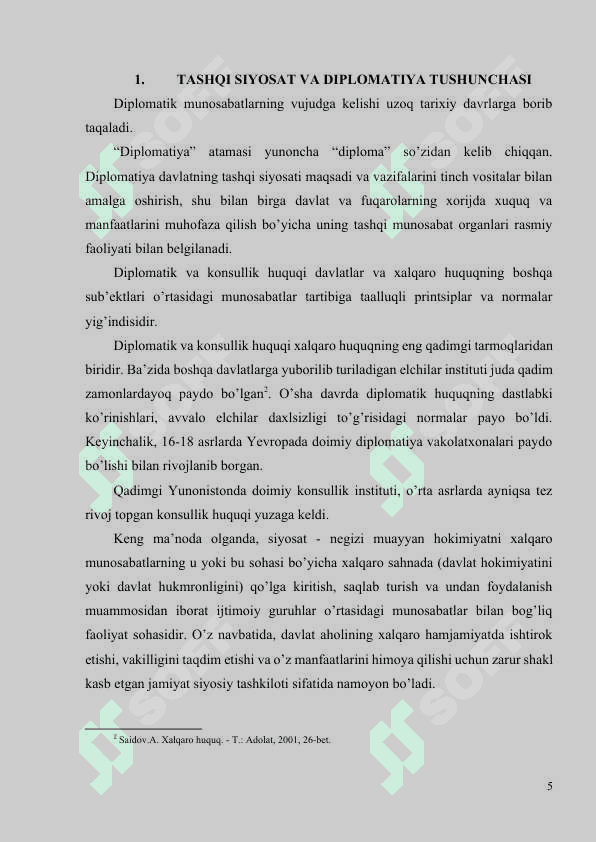 Diplomatik huquq asoslari 5