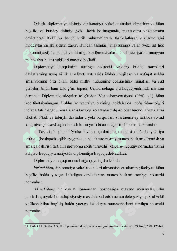 Diplomatik huquq asoslari 7