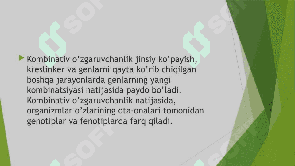 O'zgaruvchanlik va uning turlari. Mutatsiya turlari 3