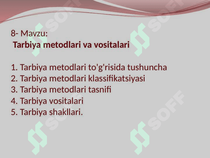 UMUMIY PEDAGOGIKA VA SHAXSIY RIVOJLANISH 2