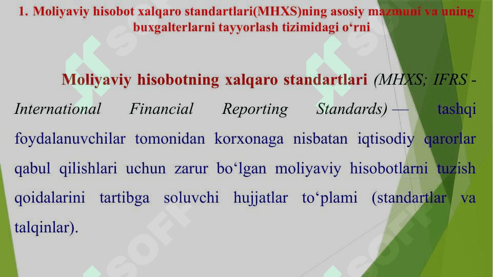 Moliyaviy hisobot va tartibga solishning zamonaviy muammolari, moliyaviy hisobot taqdimoti 4