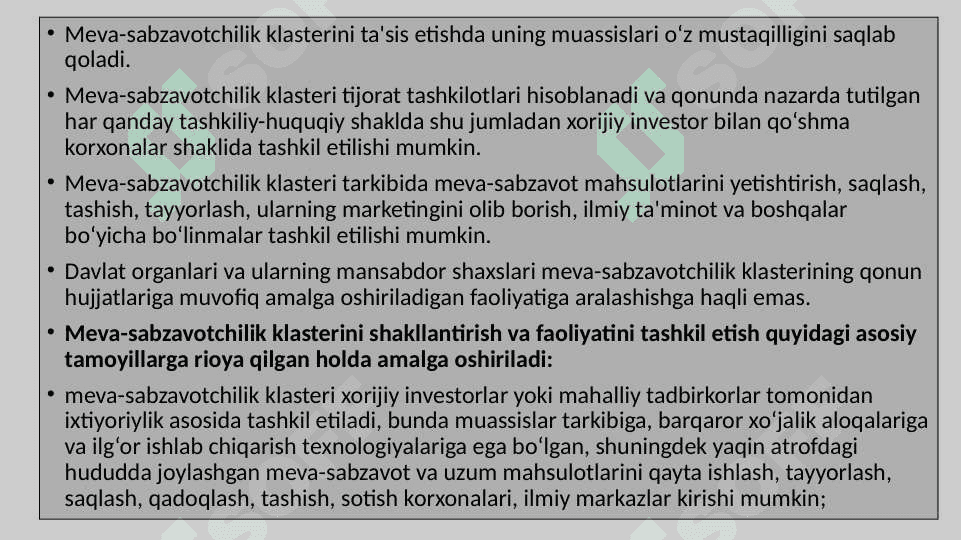 Sabzavotchilik klasterining rivojlanishi 3