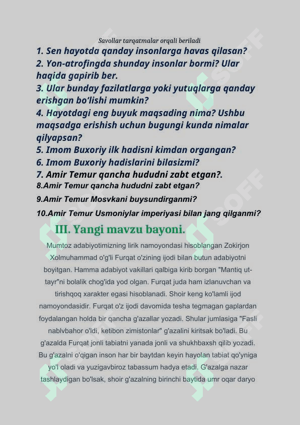 Bir soatlik dars ishlanmasi 5