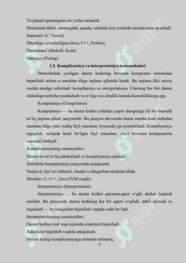 Interpretator va kompilyator  Pythonning ish prinsipi 5