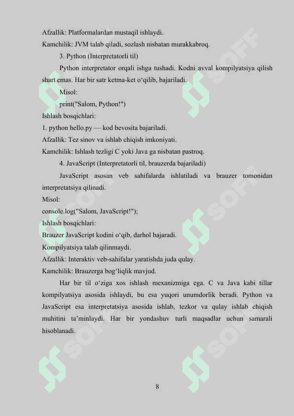 Interpretator va kompilyator  Pythonning ish prinsipi 8