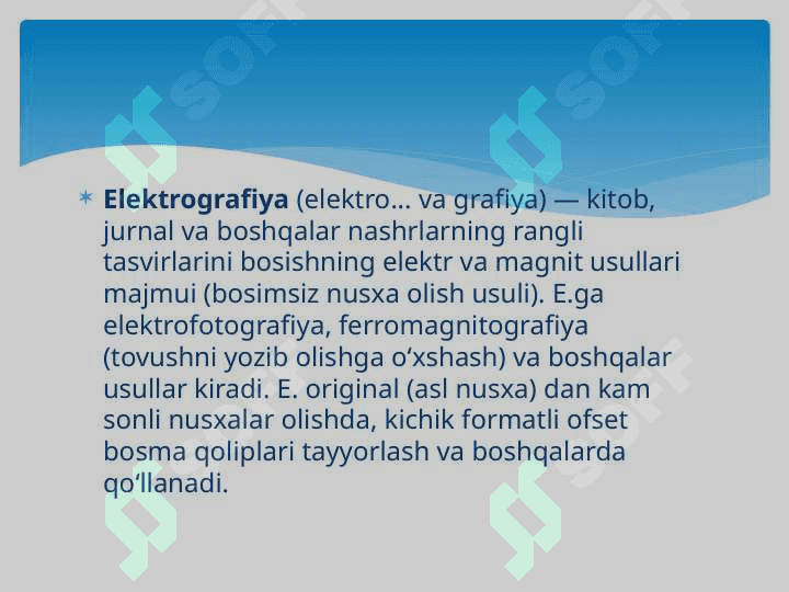 Elektrografiya usullarini fizik asoslari 2