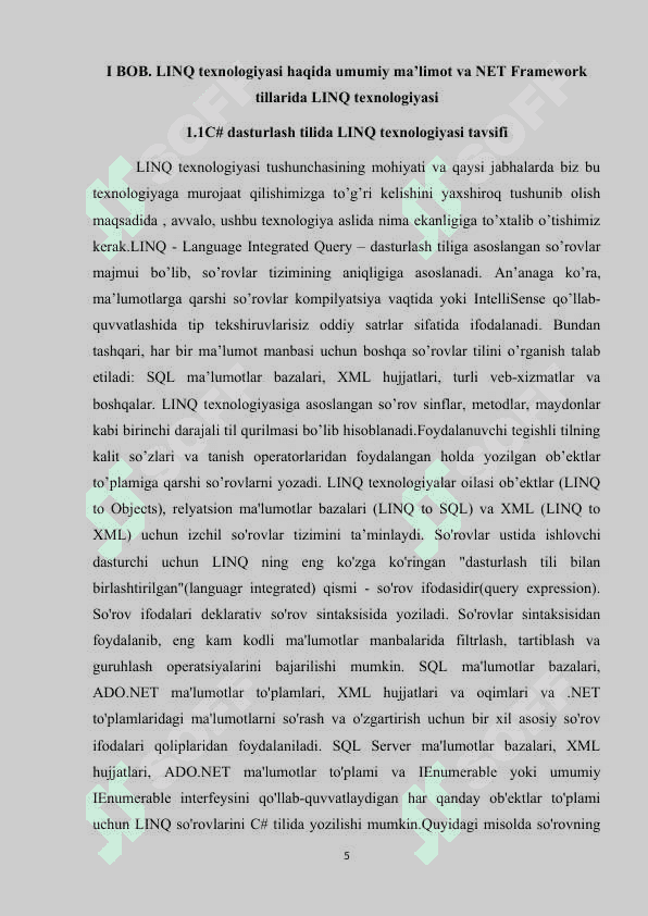 LINQ yordamida ma'lumotlarni saralash va filtrlash 5