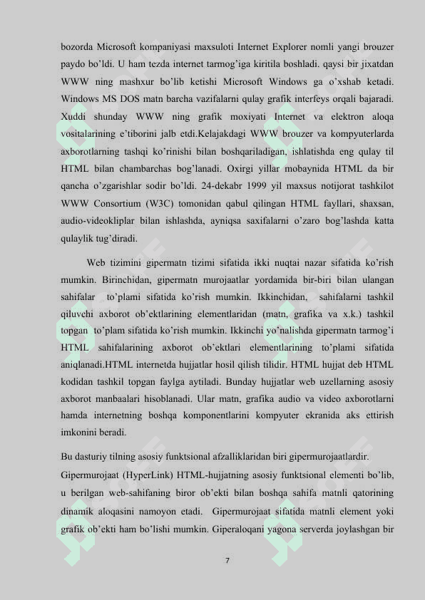 HTML jadvallari bilan ishlash 7