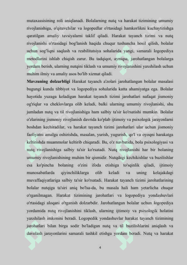 Harakat tayanch a'zolari jarohatlangan bolalar 4