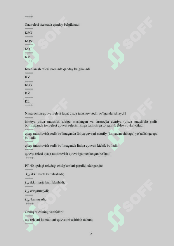 rele himoyasi va avtomatika 2