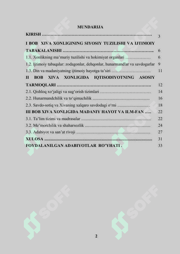 Xiva xonligida ijtimoiy-iqtisodiy hayot 2
