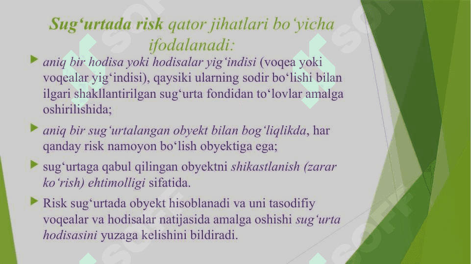 SUG`URTA FONDI VA UNING TURLARI 7
